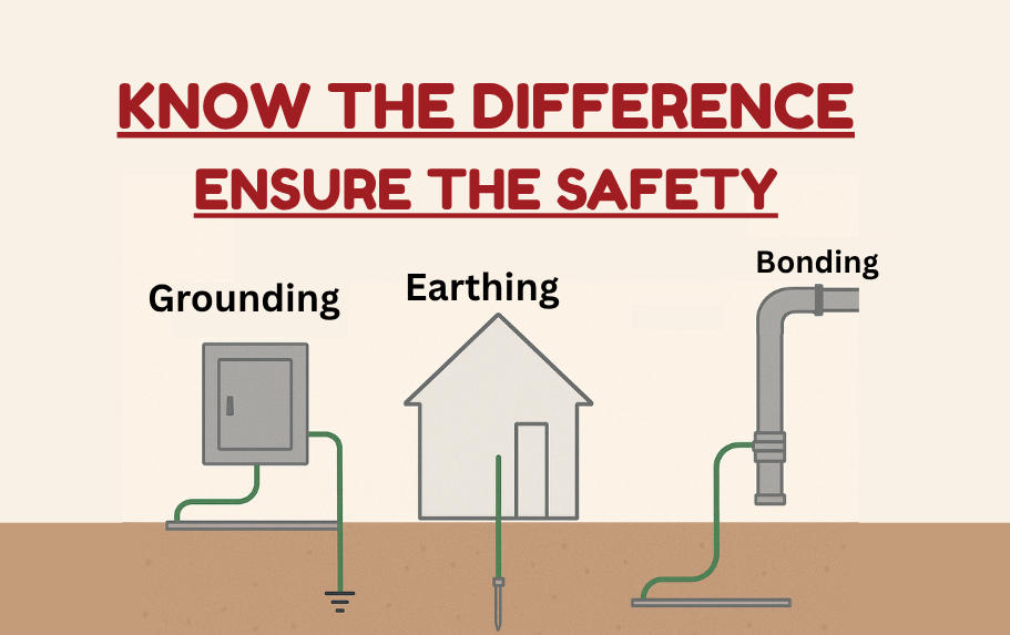 Earthing vs Grounding vs Bonding | Key Differences & Importance Explained